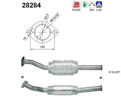 Catalyseur (Pot catalytique) AS 28284