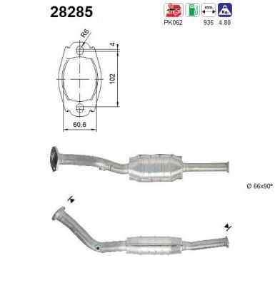 Catalyseur (Pot catalytique) AS ref. 28285