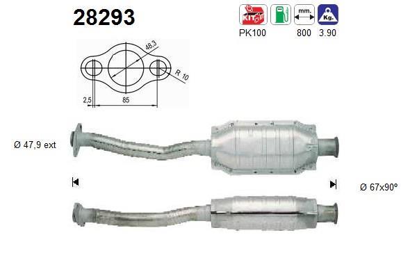 Catalyseur (Pot catalytique) AS 28293