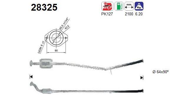 Catalyseur (Pot catalytique) AS 28325