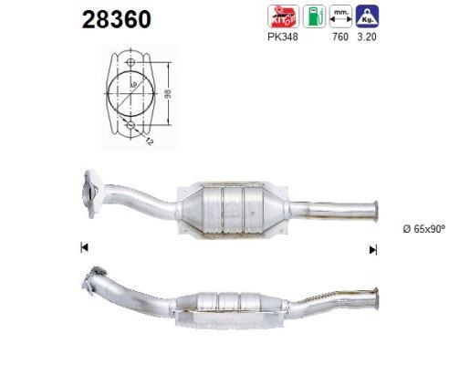 Catalyseur (Pot catalytique) AS 28360
