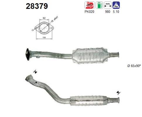 Catalyseur (Pot catalytique) AS ref. 28379