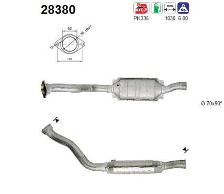 Catalyseur (Pot catalytique) AS ref. 28380