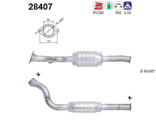 Catalyseur (Pot catalytique) AS ref. 28407