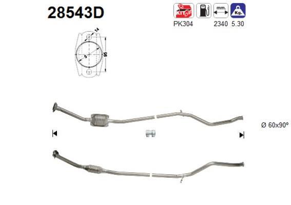Catalyseur (Pot catalytique) AS 28543D