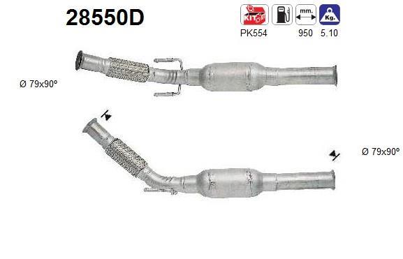 Catalyseur (Pot catalytique) AS ref. 28550D