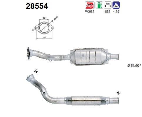 Catalyseur (Pot catalytique) AS ref. 28554