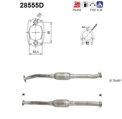 Catalyseur (Pot catalytique) AS ref. 28555D