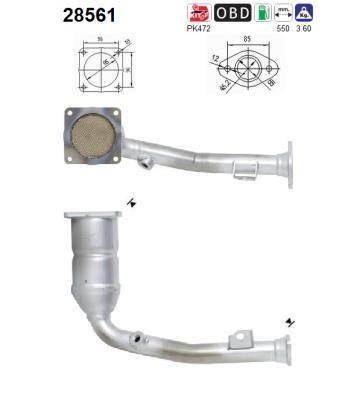 Catalyseur (Pot catalytique) AS 28561