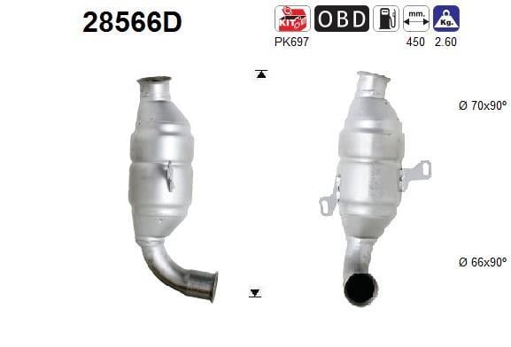 Catalyseur (Pot catalytique) AS ref. 28566D