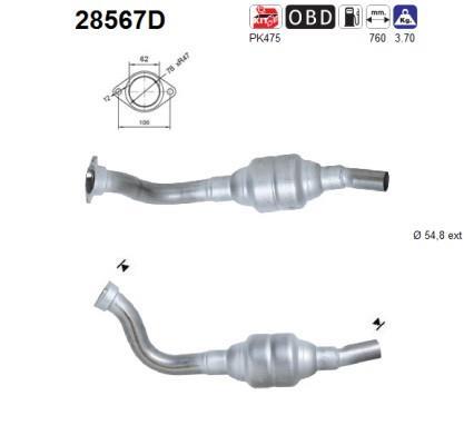 Catalyseur (Pot catalytique) AS ref. 28567D