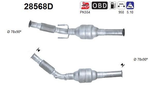 Catalyseur (Pot catalytique) AS ref. 28568D