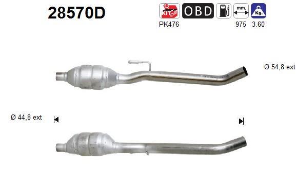 Catalyseur (Pot catalytique) AS 28570D