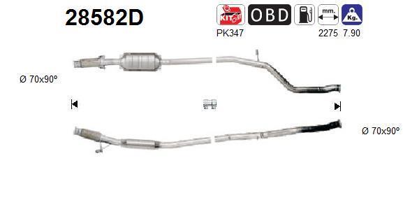 Catalyseur (Pot catalytique) AS ref. 28582D