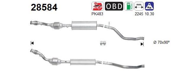 Catalyseur (Pot catalytique) AS ref. 28584