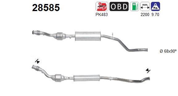 Catalyseur (Pot catalytique) AS ref. 28585