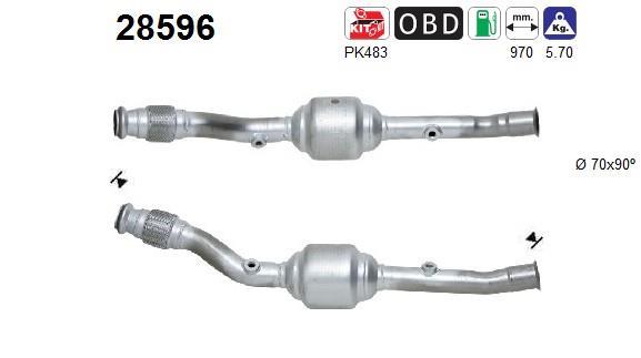 Catalyseur (Pot catalytique) AS ref. 28596