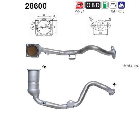 Catalyseur (Pot catalytique) AS ref. 28600