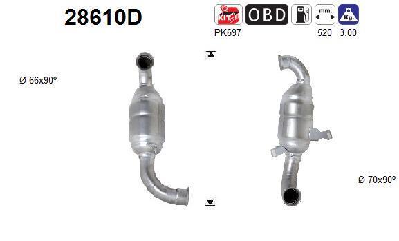 Catalyseur (Pot catalytique) AS ref. 28610D