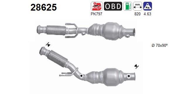Catalyseur (Pot catalytique) AS ref. 28625