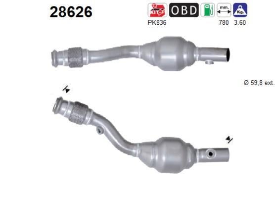 Catalyseur (Pot catalytique) AS ref. 28626