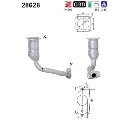 Catalyseur (Pot catalytique) AS 28628