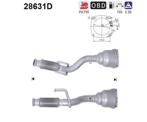 Catalyseur (Pot catalytique) AS ref. 28631D