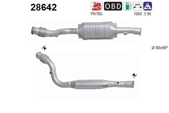 Catalyseur (Pot catalytique) AS ref. 28642