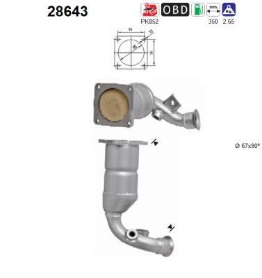 Catalyseur (Pot catalytique) AS ref. 28643