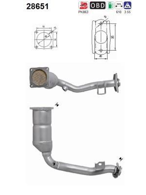 Catalyseur (Pot catalytique) AS ref. 28651