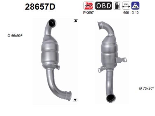 Catalyseur (Pot catalytique) AS ref. 28657D