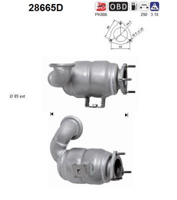 Catalyseur (Pot catalytique) AS ref. 28665D