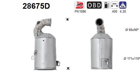 Catalyseur (Pot catalytique) AS ref. 28675D
