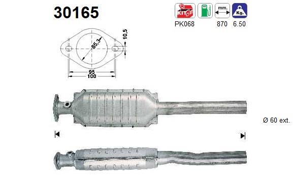 Catalyseur (Pot catalytique) AS 30165