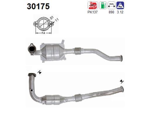 Catalyseur (Pot catalytique) AS ref. 30175