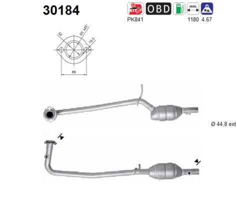 Catalyseur (Pot catalytique) AS ref. 30184