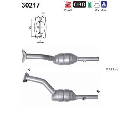 Catalyseur (Pot catalytique) AS ref. 30217