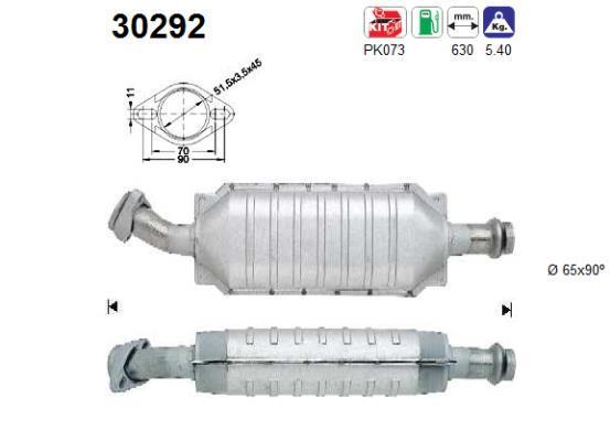 Catalyseur (Pot catalytique) AS ref. 30292