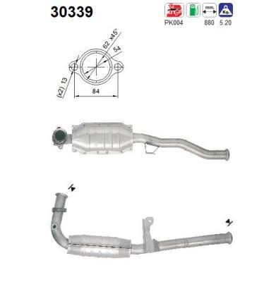 Catalyseur (Pot catalytique) AS ref. 30339