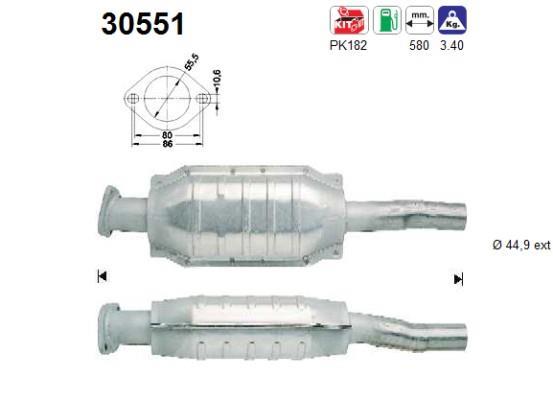 Catalyseur (Pot catalytique) AS ref. 30551