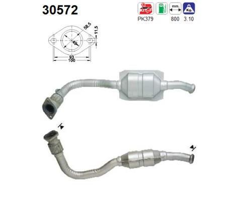Catalyseur (Pot catalytique) AS ref. 30572