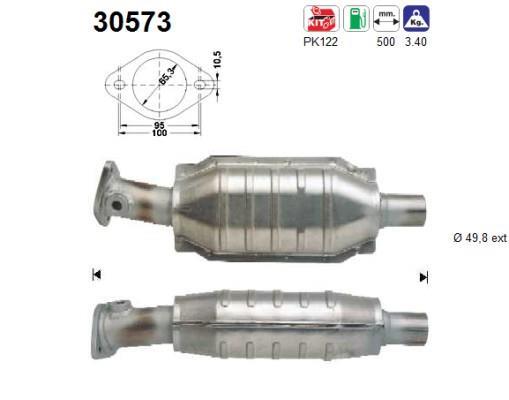 Catalyseur (Pot catalytique) AS ref. 30573