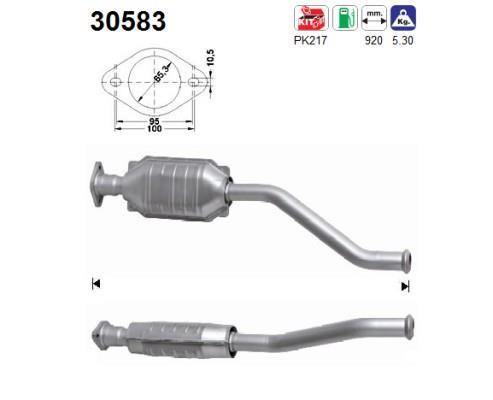 Catalyseur (Pot catalytique) AS ref. 30583