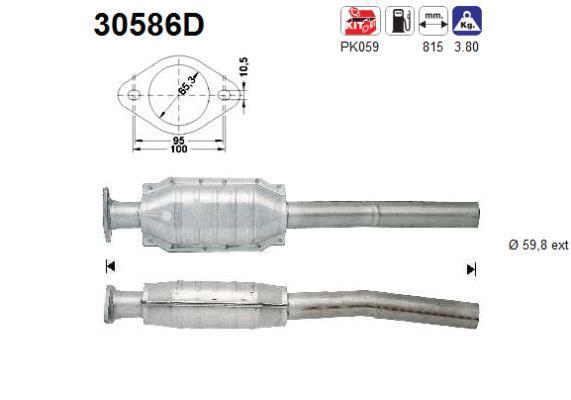 Catalyseur (Pot catalytique) AS ref. 30586D