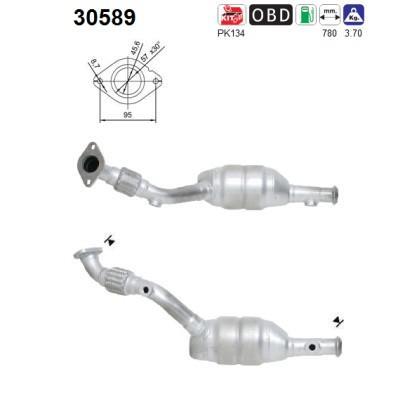 Catalyseur (Pot catalytique) AS ref. 30589