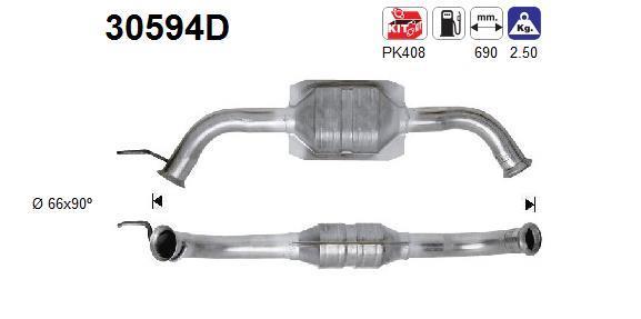 Catalyseur (Pot catalytique) AS ref. 30594D