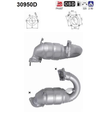 Catalyseur (Pot catalytique) AS ref. 30950D