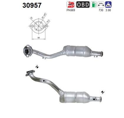 Catalyseur (Pot catalytique) AS ref. 30957