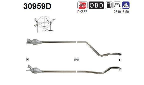 Catalyseur (Pot catalytique) AS ref. 30959D