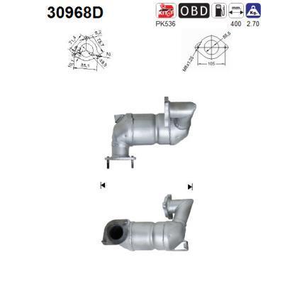 Catalyseur (Pot catalytique) AS ref. 30968D